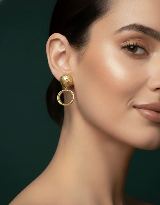 Fancy Golden Stylish Earrings