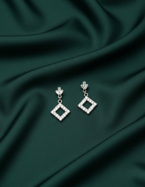Artificial Diamond Drop Earrings