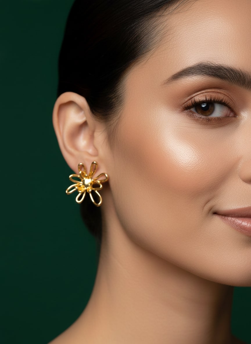 Antique Flower Shaped Earrings