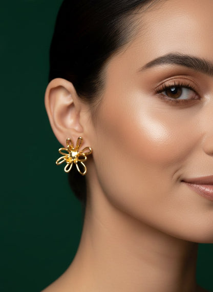Antique Flower Shaped Earrings