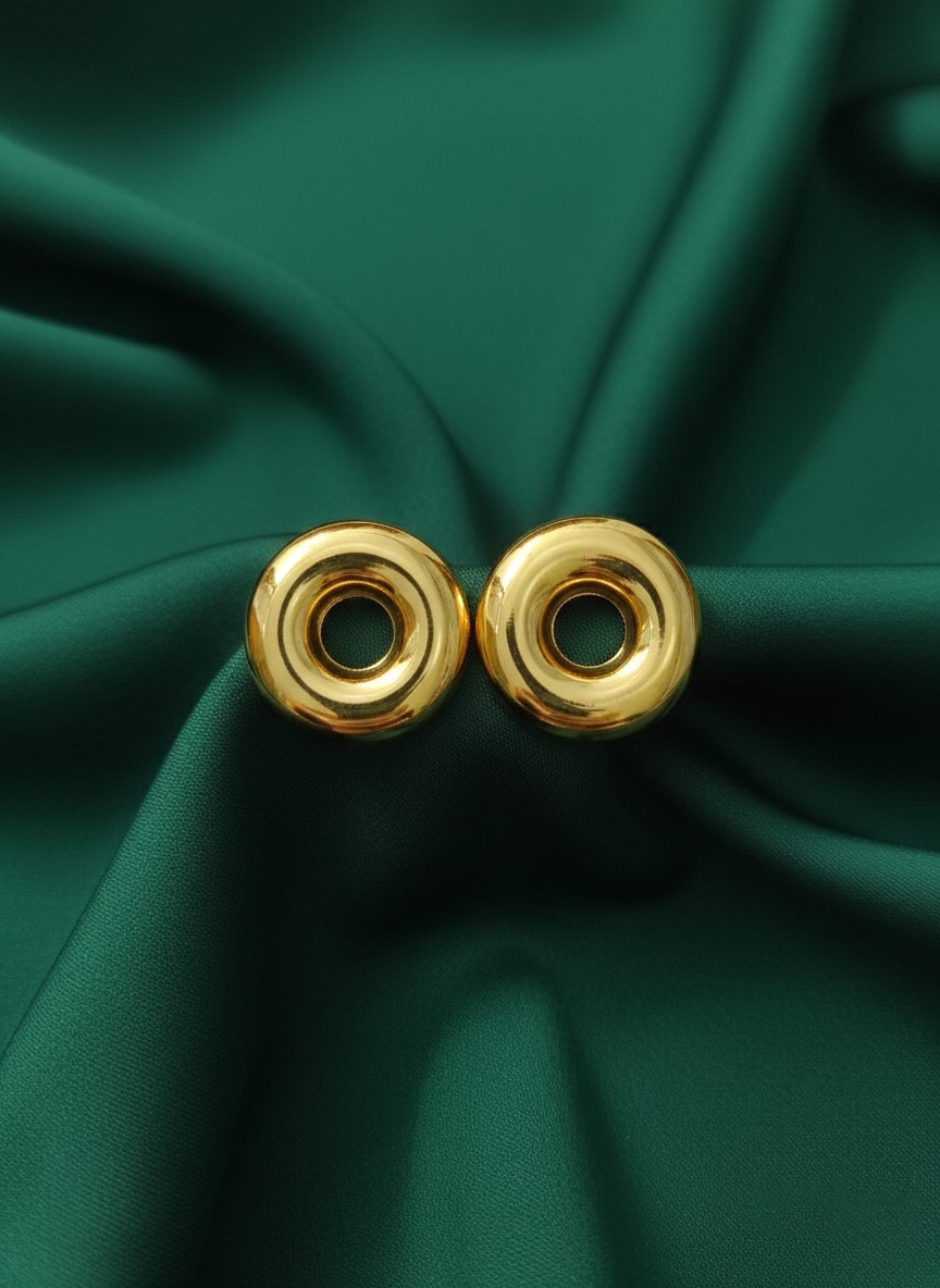 Golden Ring Studs