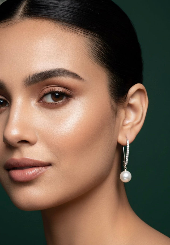 Stylish Diamond Hoops