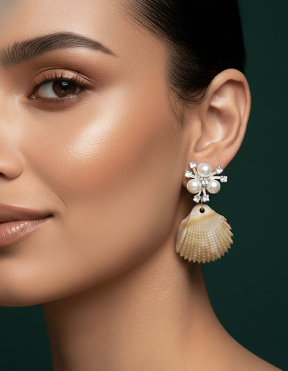 Beautiful Korean Seashell Earrings
