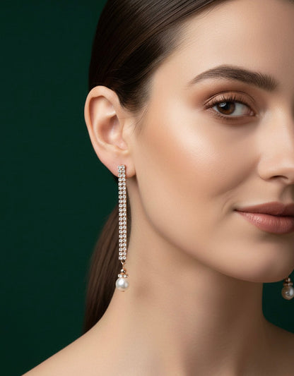 Trendy Diamond Tassel Earrings