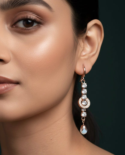 Rose Gold Plated Tassel Earrings