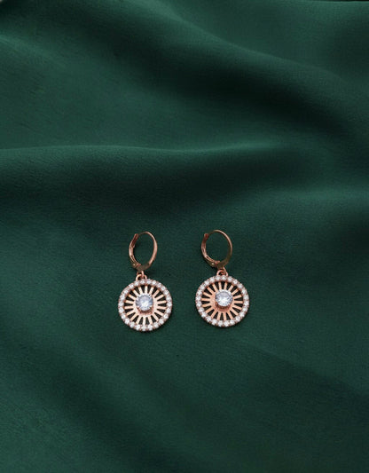 Rose Gold Plated Circular Shaped Earrings
