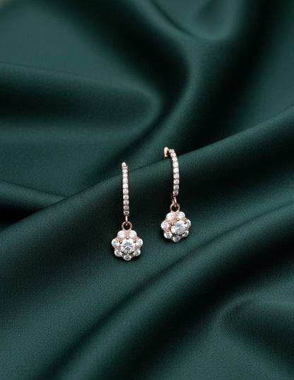 Gold Plated Diamond Hoops