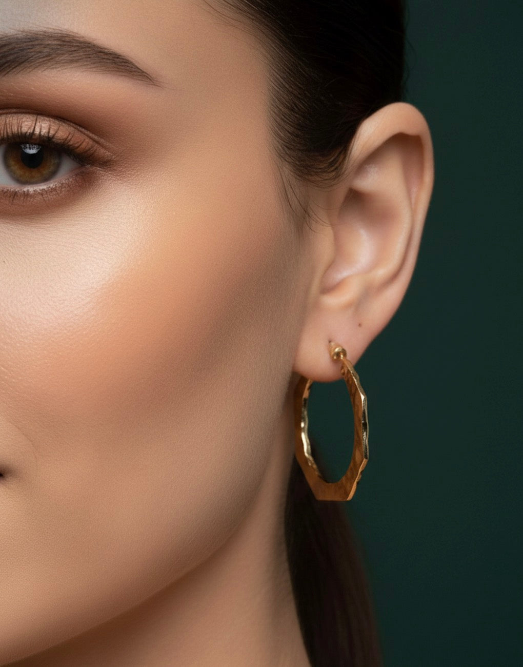 Rose Gold Plated Hoops