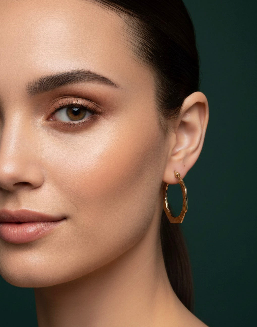 Rose Gold Plated Hoops