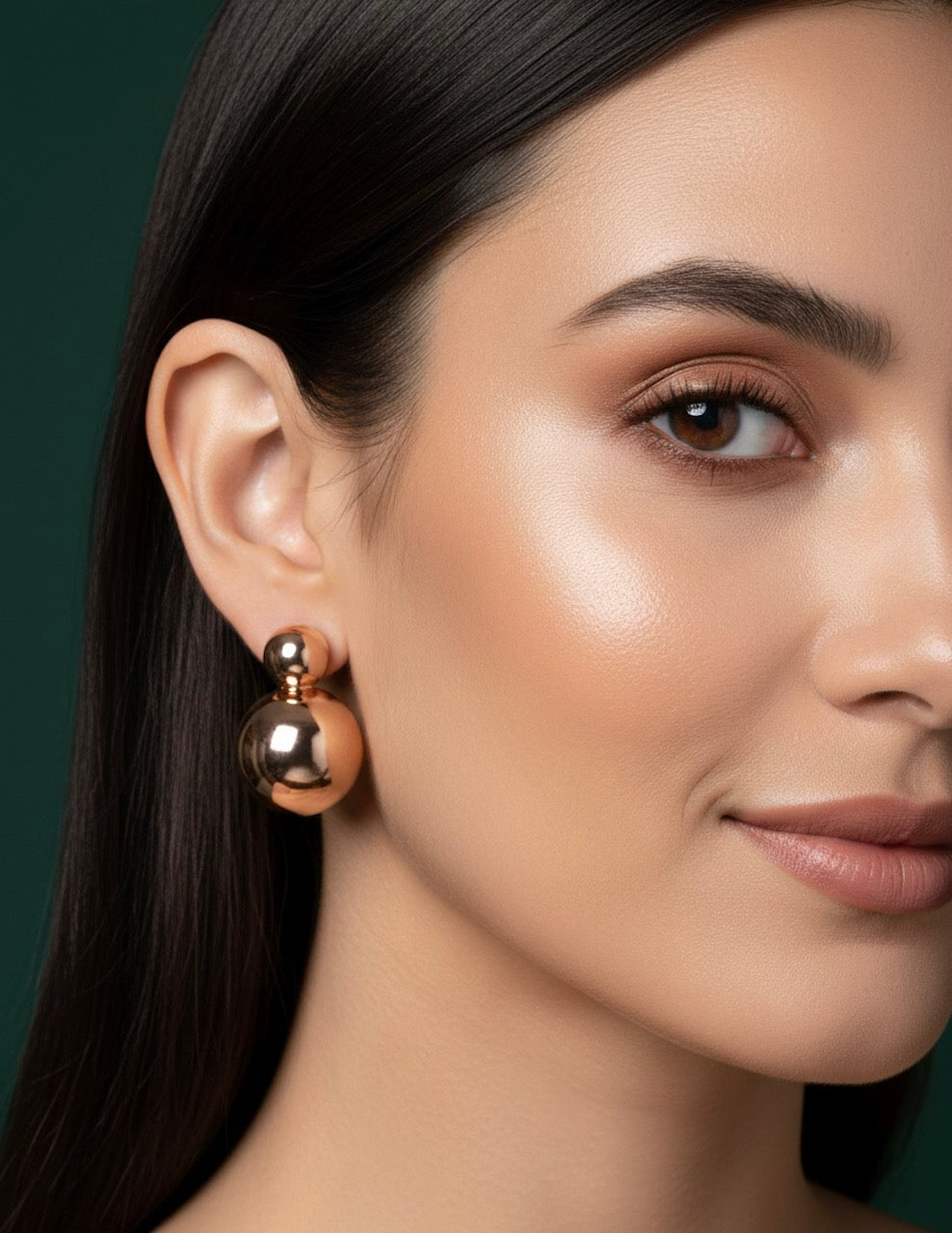 Rose Gold Korean Earrings