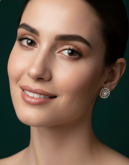 Beautiful Pearl Beaded Studs