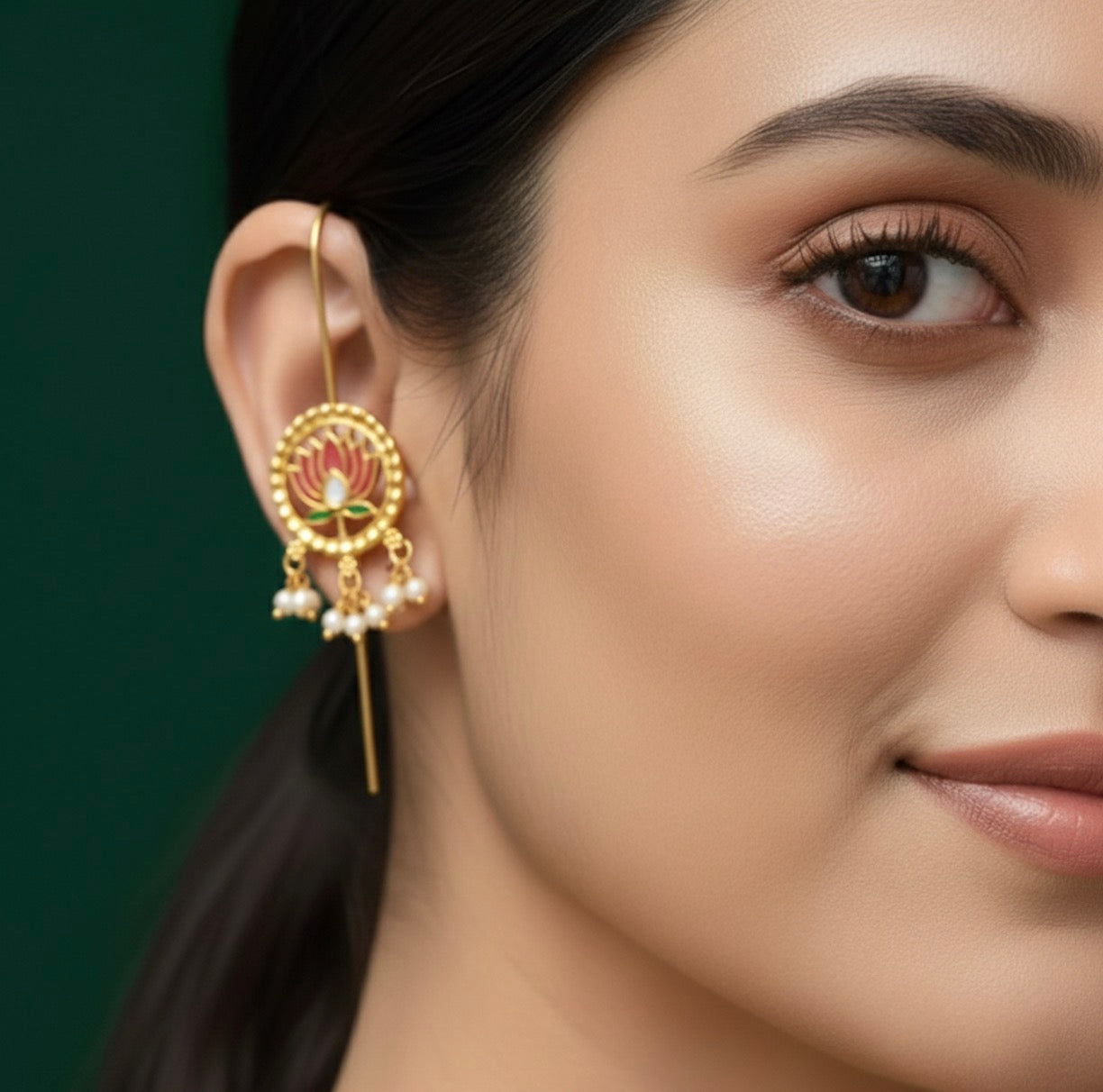 Beautiful Lotus Ear Cuff