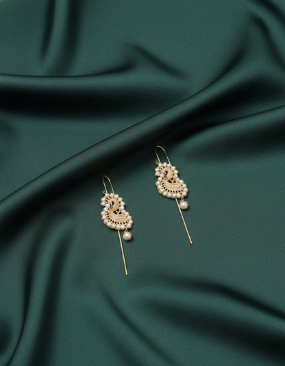 Gold Plated Fancy Beaded Ear Cuff