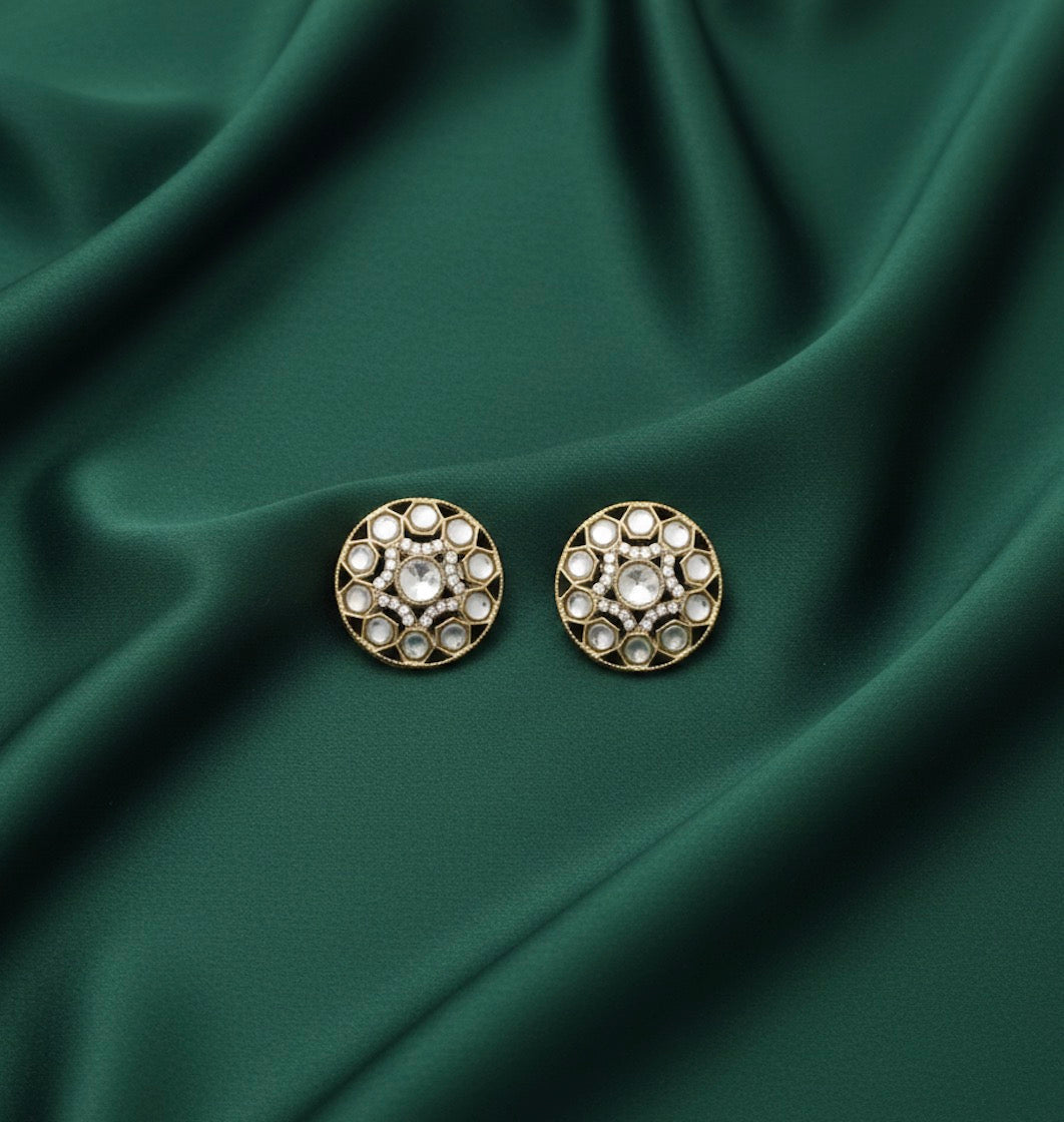 Beautiful Kundan &amp; Beaded Studs