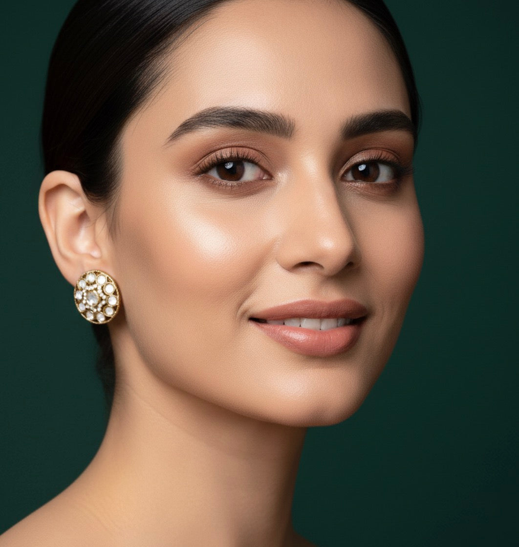Beautiful Kundan &amp; Beaded Studs