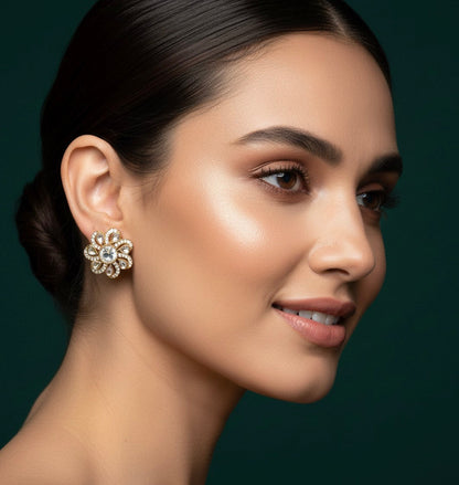 Beautiful Kundan Beaded Studs