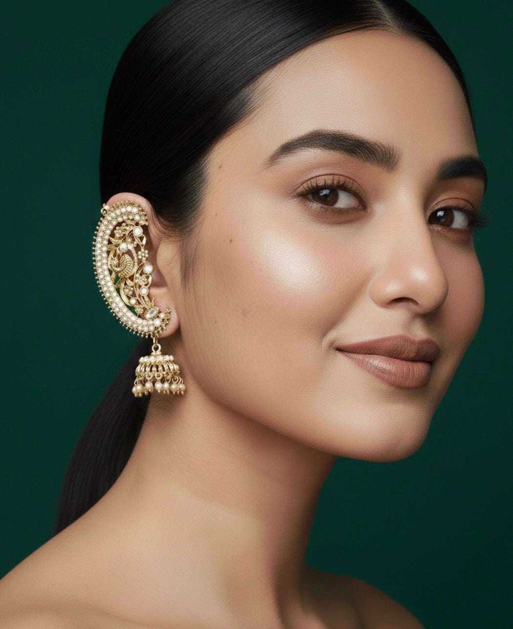 Gold plated Ethnic Look Ear Cuff Jhumki