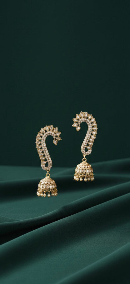 Golden Ethnic Ear cuff Jhumki