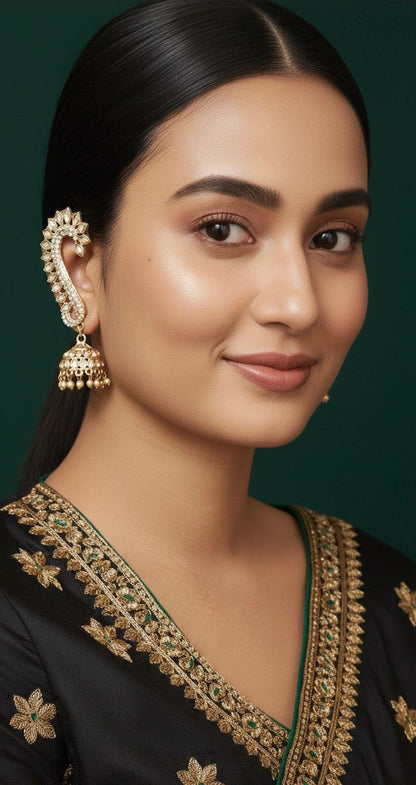 Golden Ethnic Ear cuff Jhumki