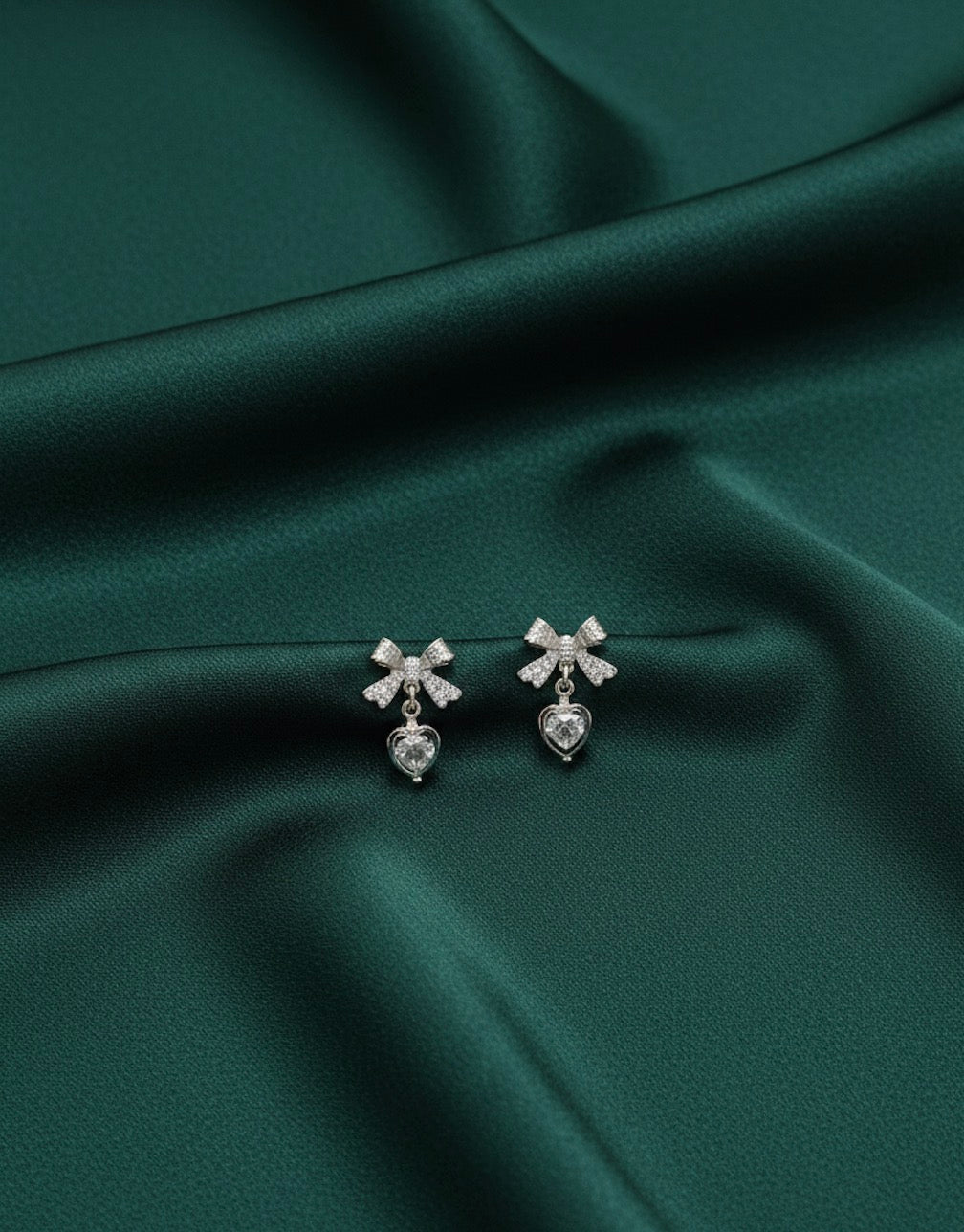 Mini Diamond Bow Earrings