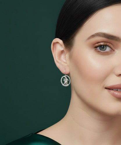 Silver Plated Parrot Design Earrings