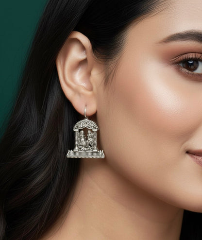 Beautiful Oxidized Temple Design Earrings