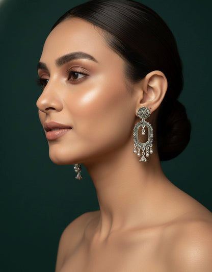 Oxidized Ethnic Earrings