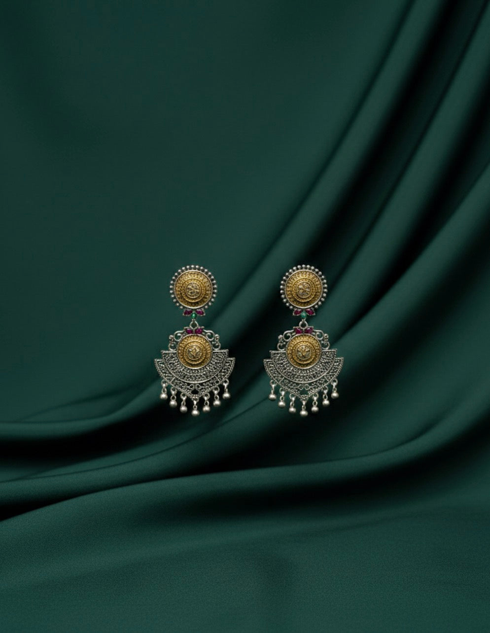 Unique Style German Silver Drop Earrings