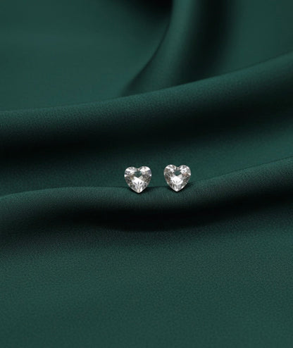 Mini Diamond Heart Studs