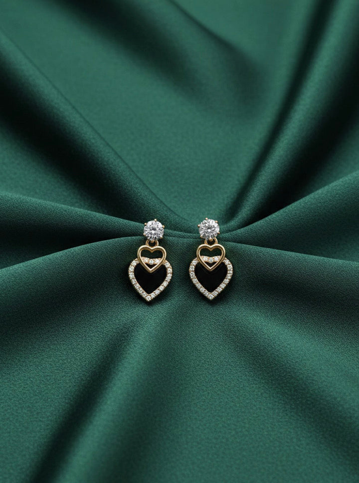 beautiful Golden heart Earrings
