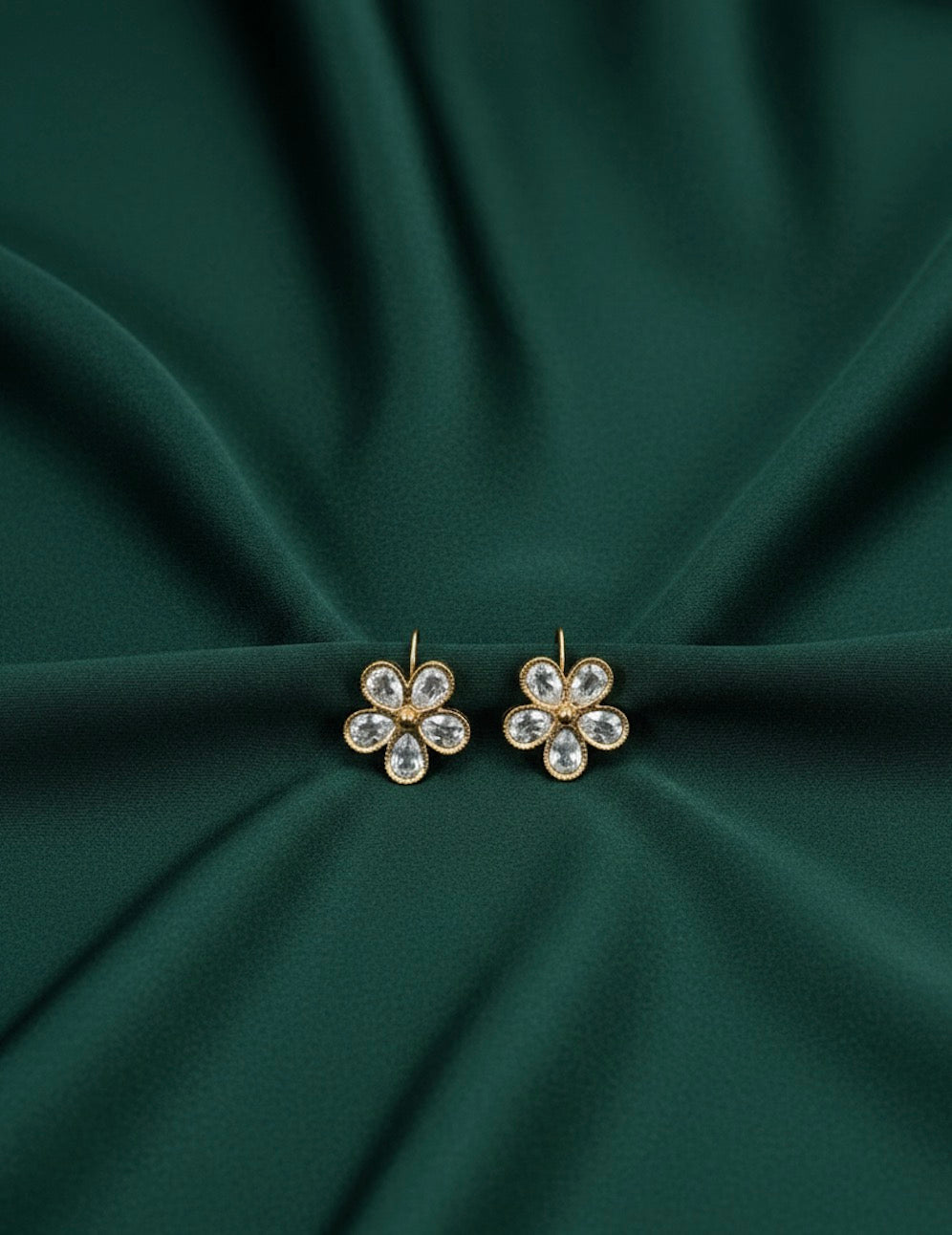 Artificial Beaded Flower Earrings