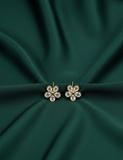 Artificial Beaded Flower Earrings