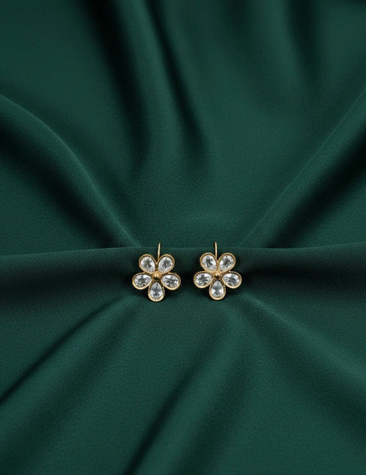 Artificial Beaded Flower Earrings
