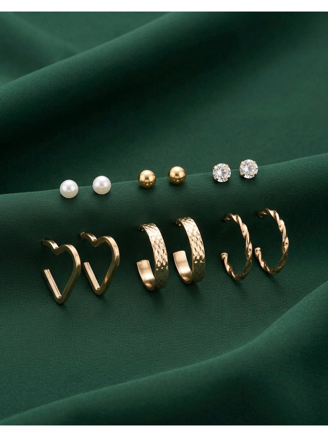 Pack Of 6 Bali &amp; Mini Studs Earrings set
