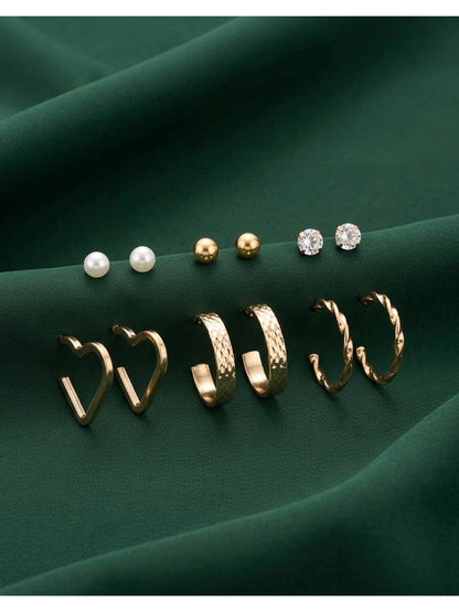 Pack Of 6 Bali & Mini Studs Earrings set
