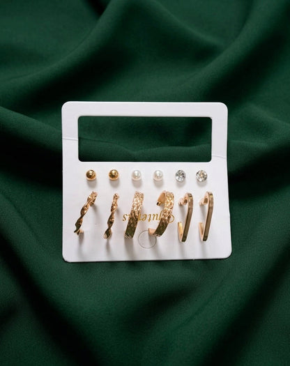 Pack Of 6 Bali & Mini Studs Earrings set