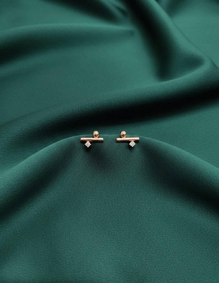 Women Gold Plated Minimal Earrings