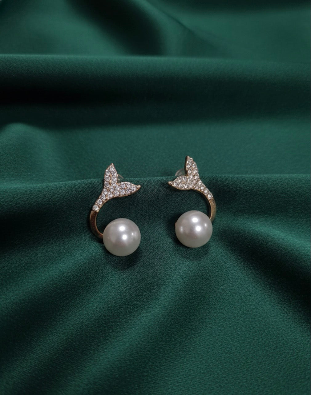 Fancy Pearl &amp; Diamond Earrings