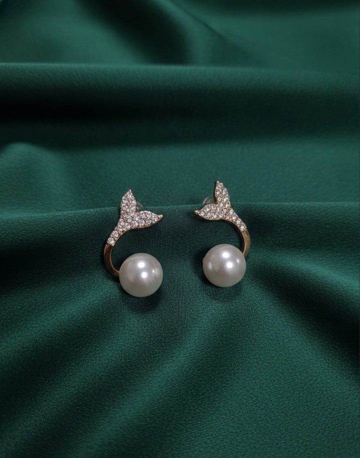 Fancy Pearl &amp; Diamond Earrings