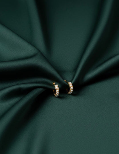 Women Gold Plated Small Hoops