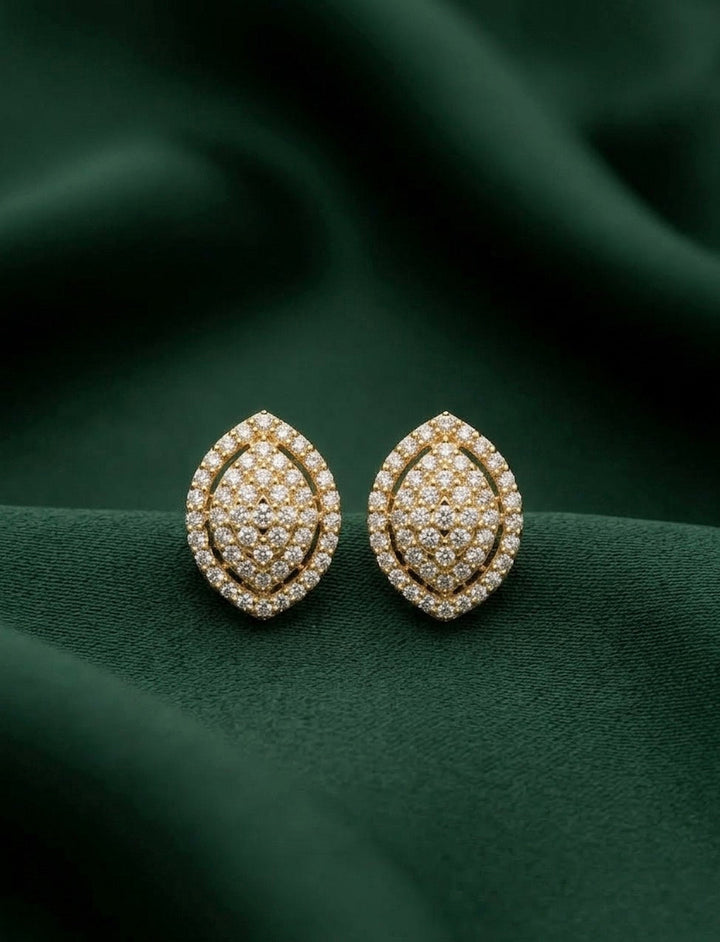 Fancy Diamond &amp; Beaded Studs