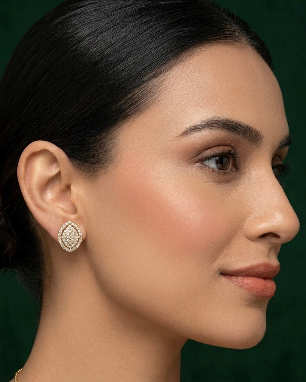 Fancy Diamond &amp; Beaded Studs