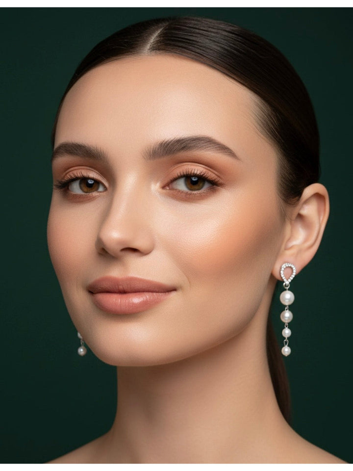 Rose Gold Pearls Earrings
