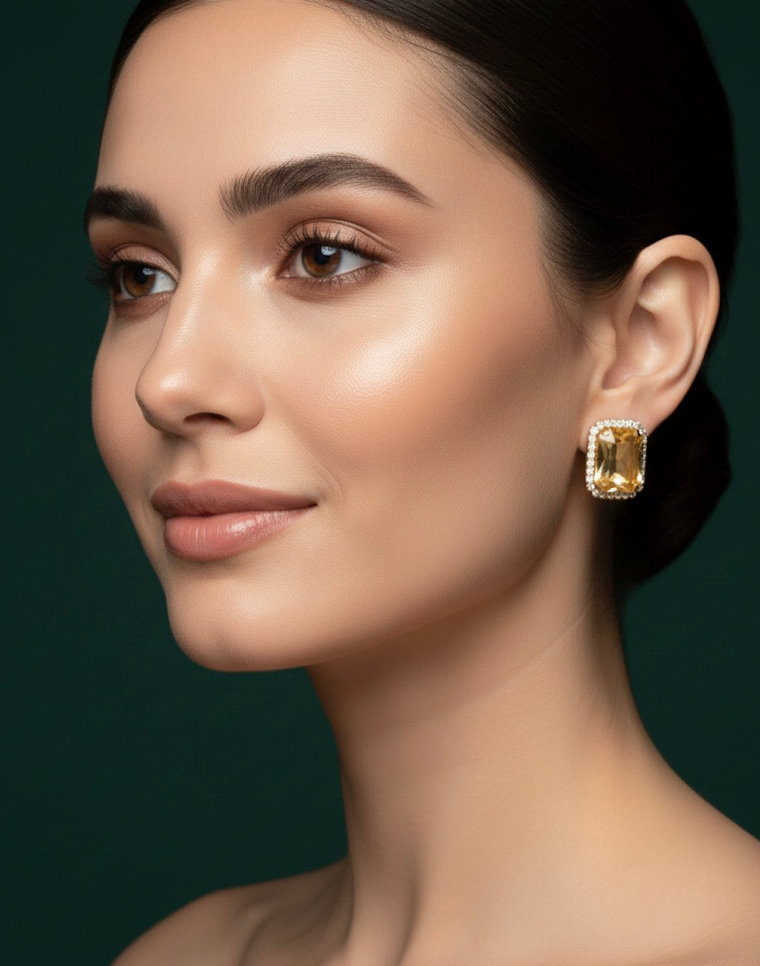 Square Fancy Stone Studs