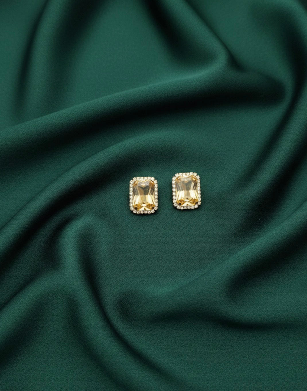Square Fancy Stone Studs