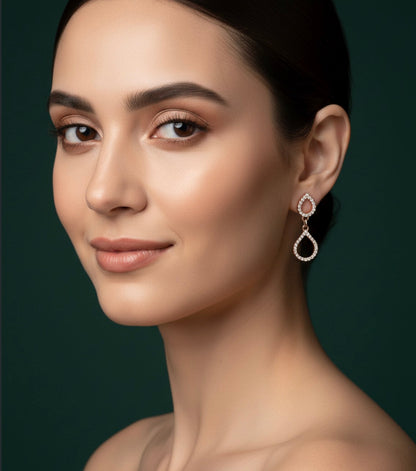 Trendy Rose gold Earrings