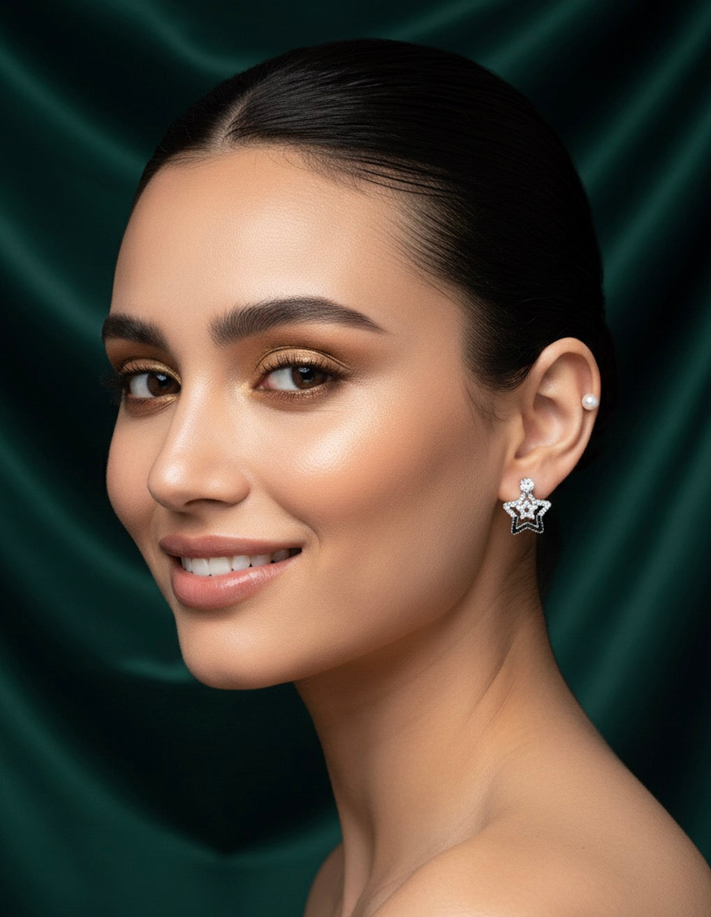 Pack of 2 Star &amp; Pearl Mini Studs
