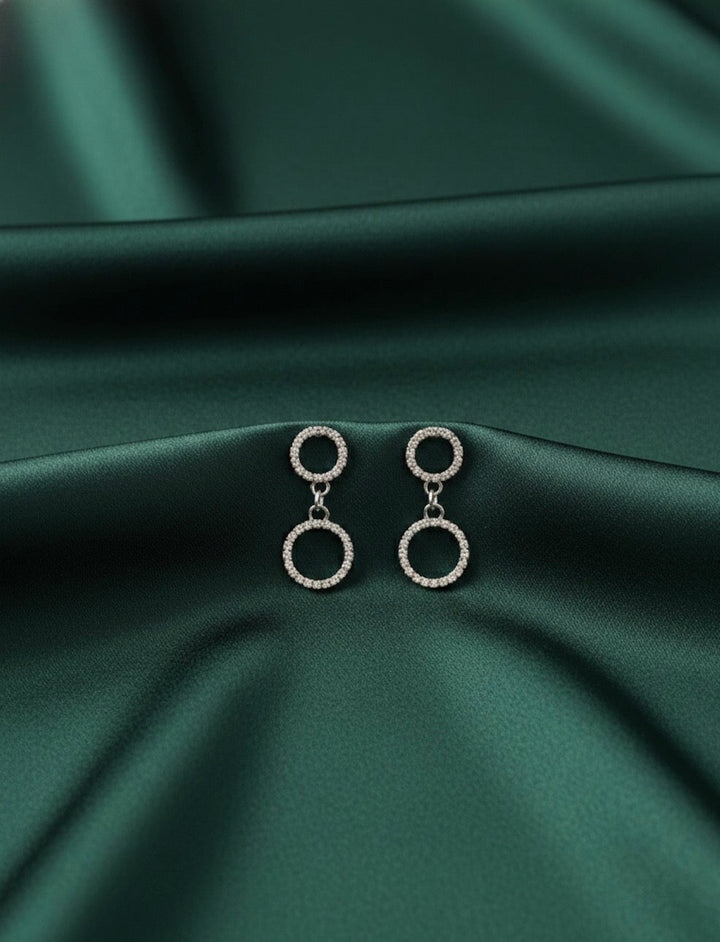 Silver Plated Fancy Circular Earrings