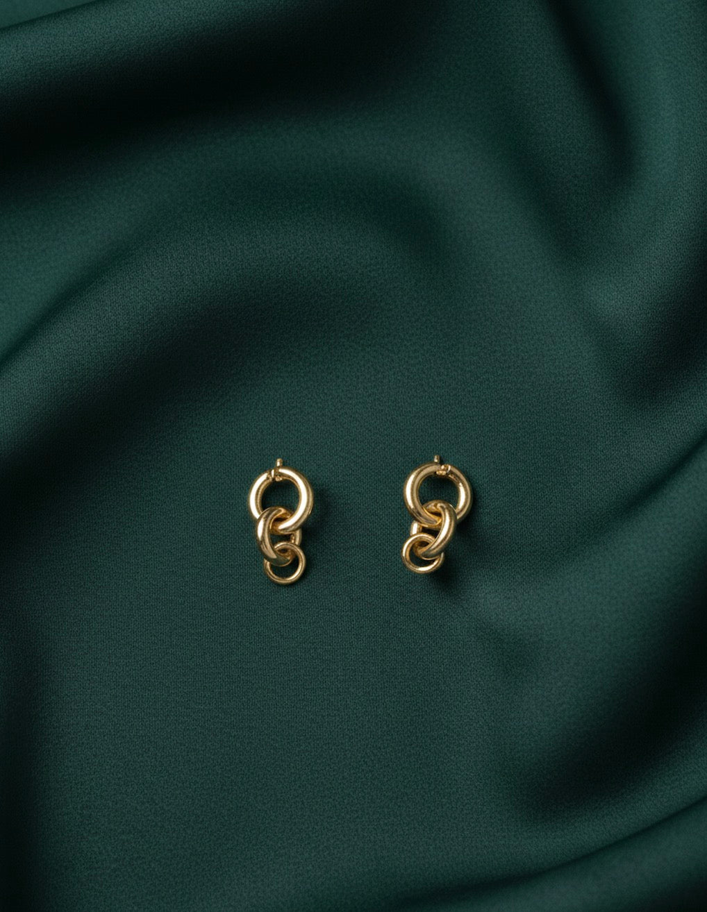 Women Gold Interlinked Plated Earrings