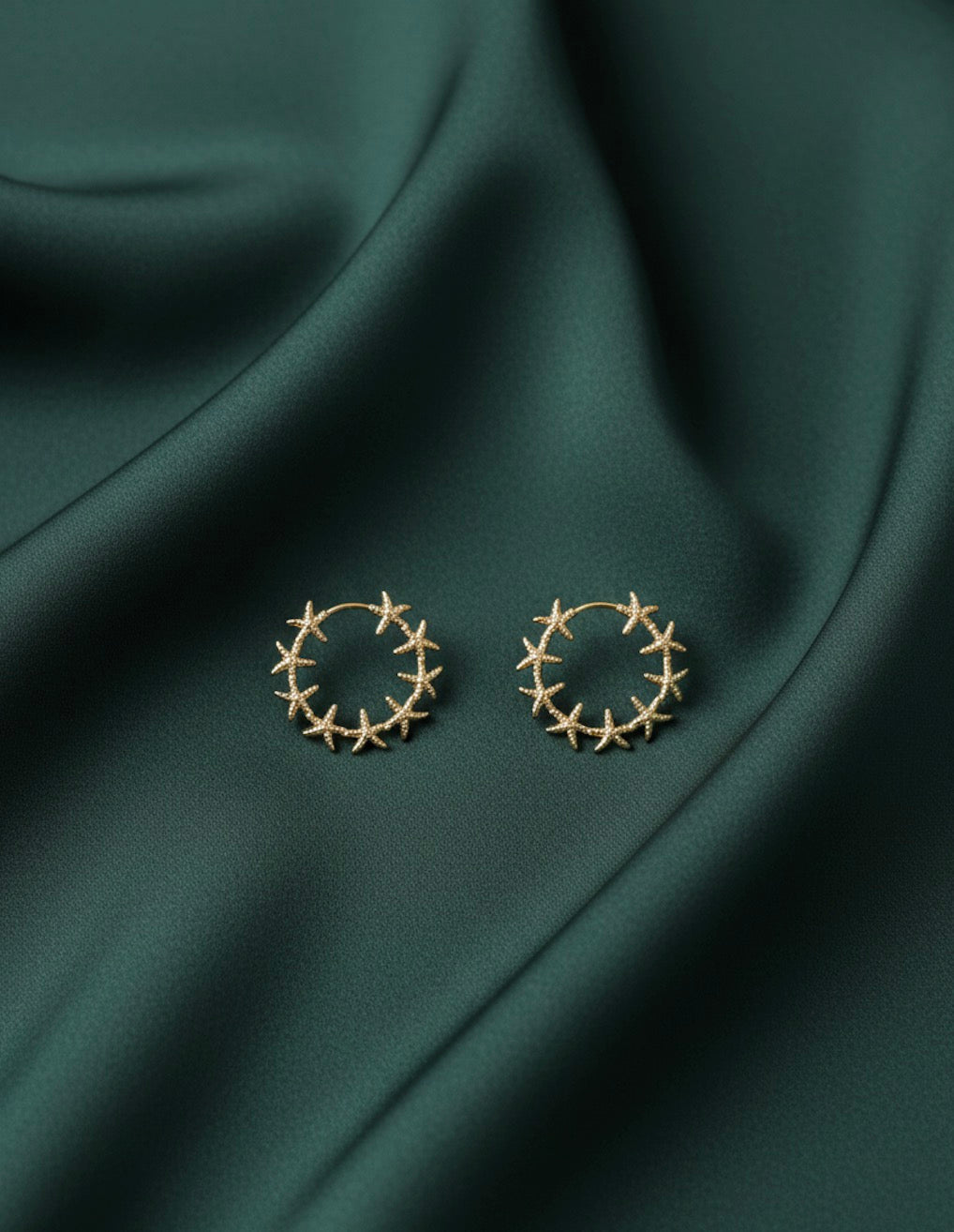 Women Gold Plated Round Earing